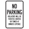 Signmission No Parking Violators Will Be Ticketed Booted Or T Aluminum, 12" x 18", A-1218-24999 A-1218-24999 - alternate 1